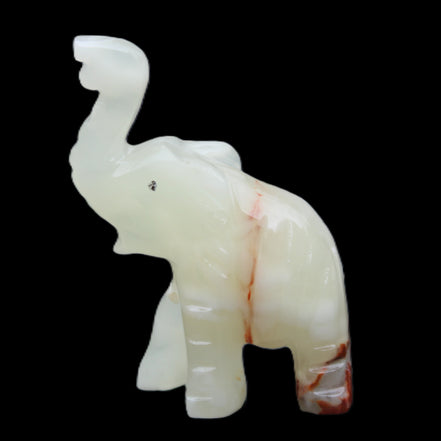 Afghan Jade hand-carved Elephant 78*33*111mm 248g in sunlight - Rocks and Things Store