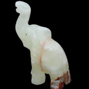 Afghan Jade hand-carved Elephant 78*33*111mm 248g in sunlight - Rocks and Things Store