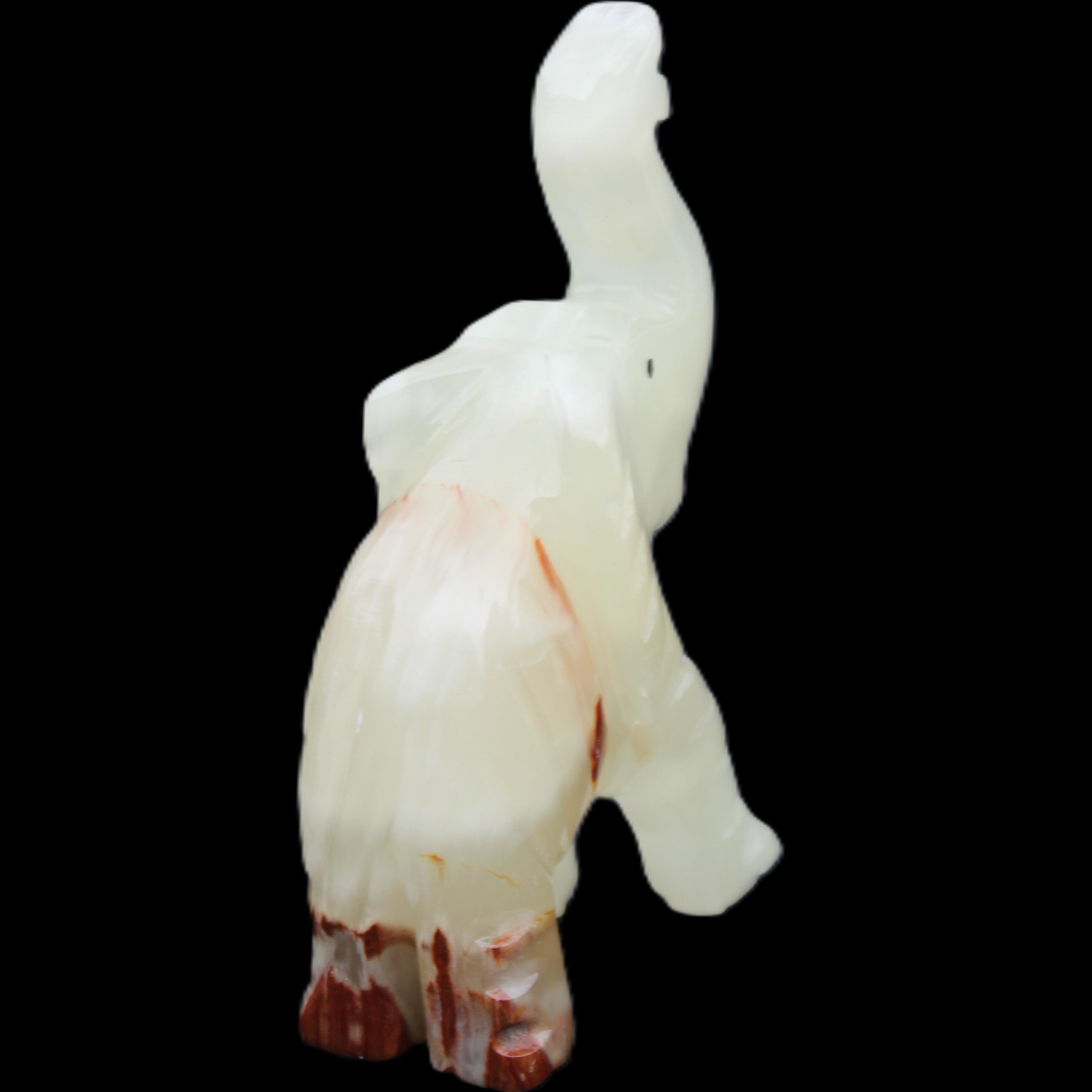 Afghan Jade hand-carved Elephant 78*33*111mm 248g in sunlight - Rocks and Things Store