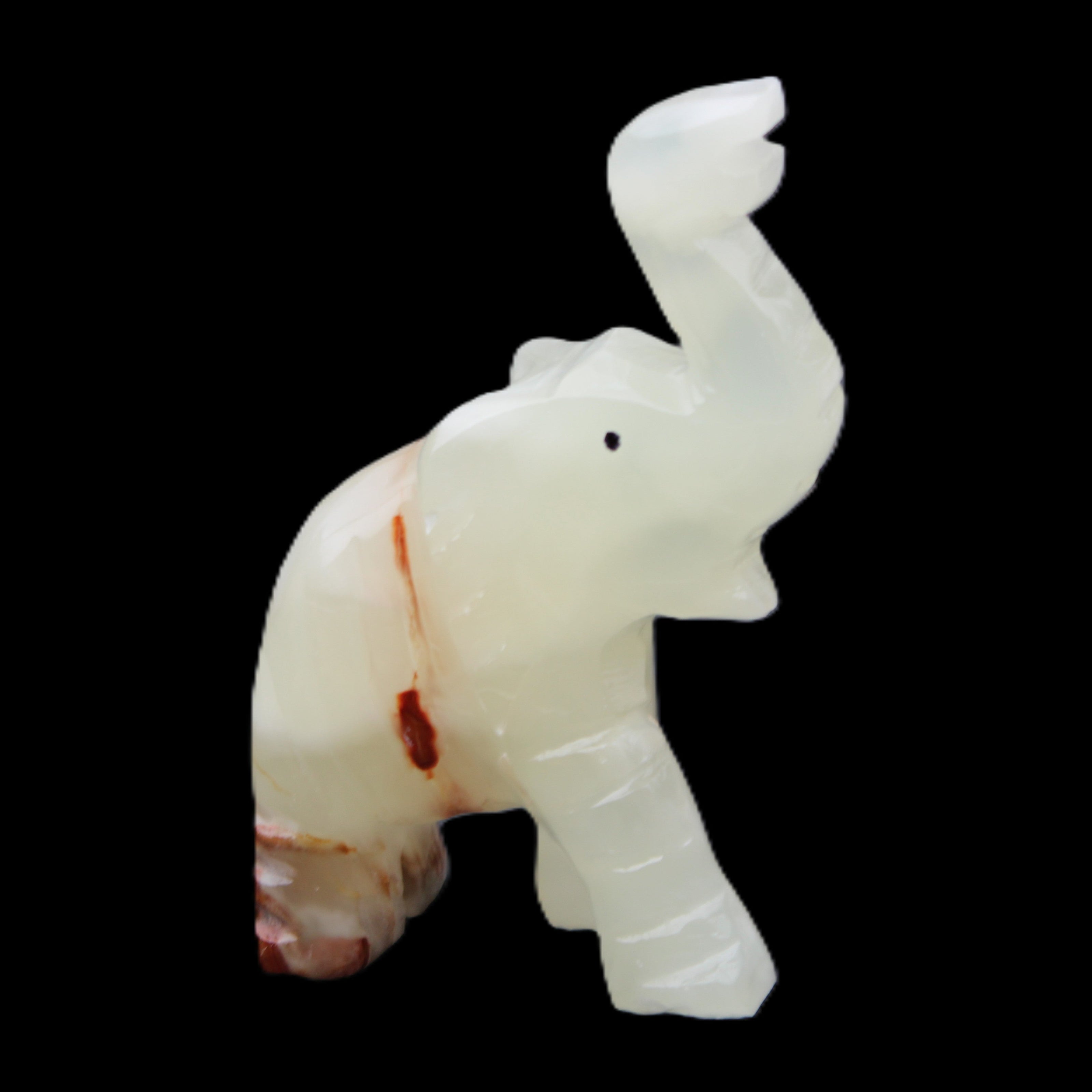 Afghan Jade hand-carved Elephant 78*33*111mm 248g in sunlight - Rocks and Things Store