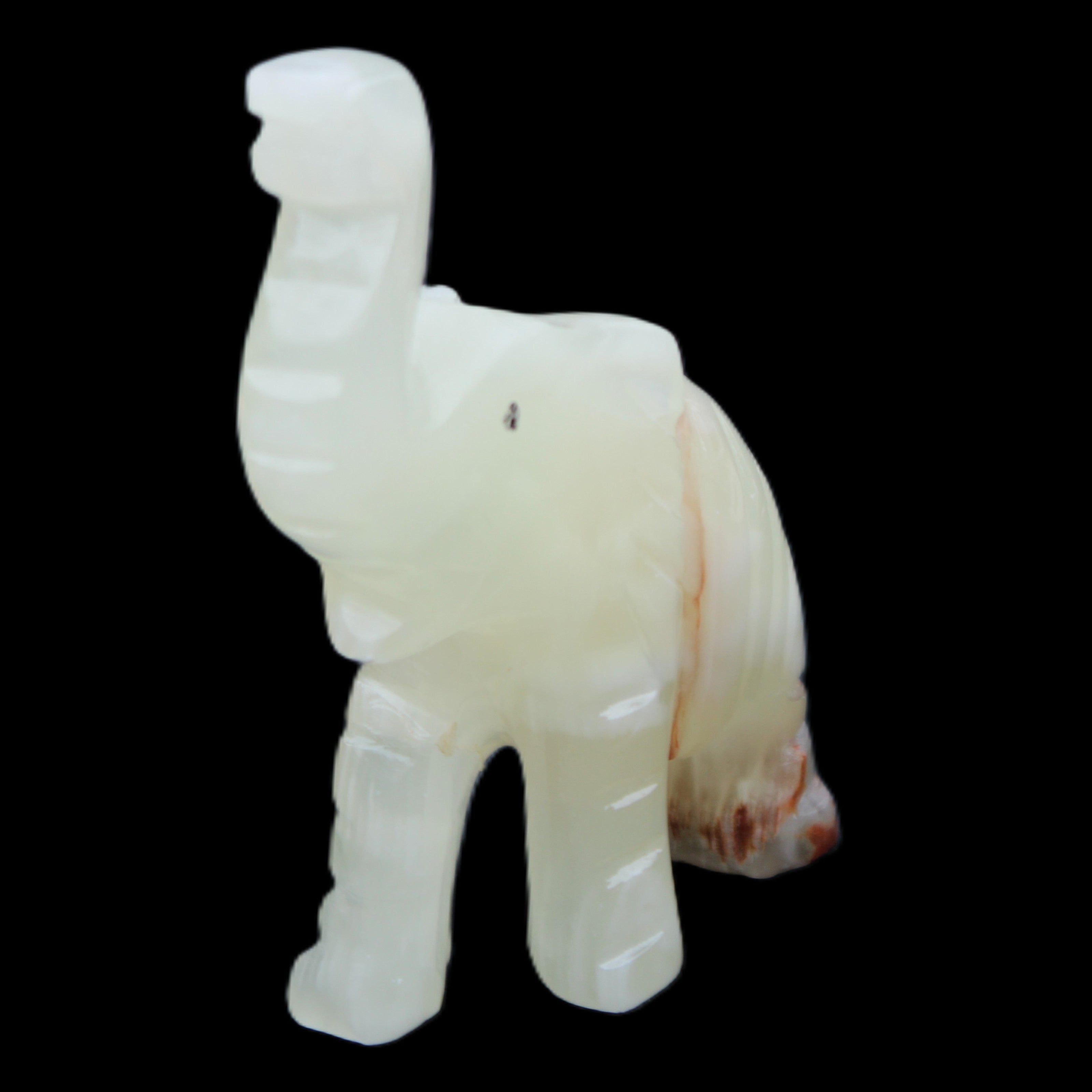 Afghan Jade hand-carved Elephant 78*33*111mm 248g in sunlight - Rocks and Things Store