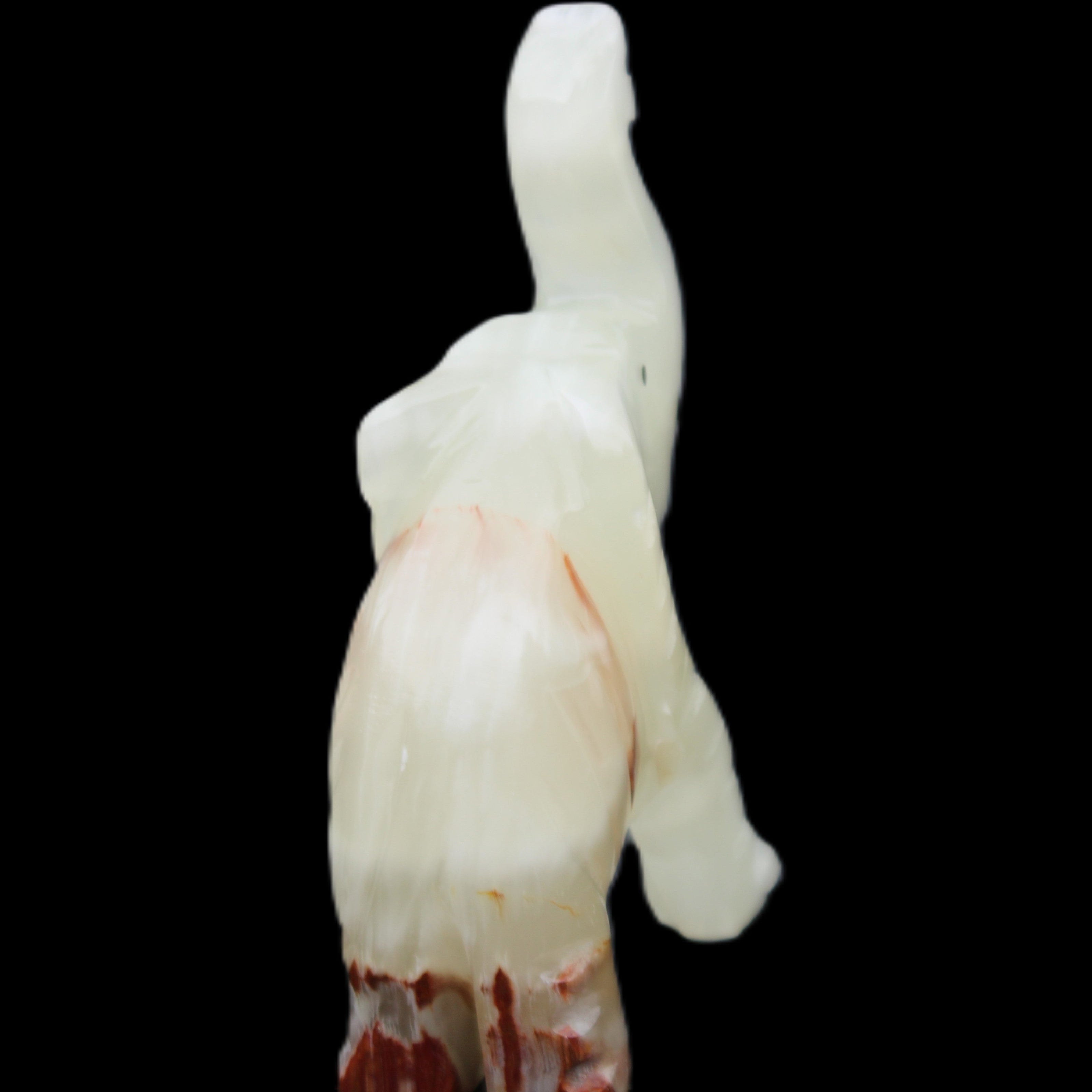 Afghan Jade hand-carved Elephant 78*33*111mm 248g in sunlight - Rocks and Things Store