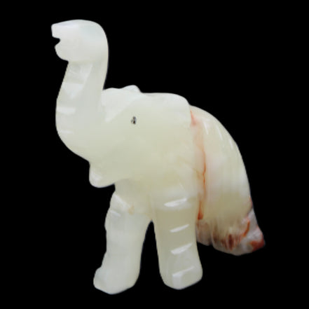 Afghan Jade hand-carved Elephant 78*33*111mm 248g in sunlight - Rocks and Things Store