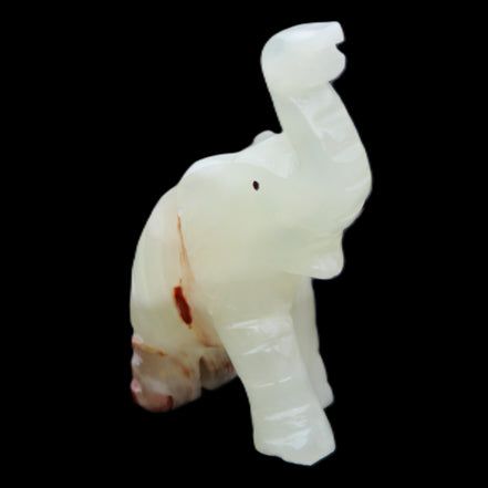 Afghan Jade hand-carved Elephant 78*33*111mm 248g in sunlight - Rocks and Things Store