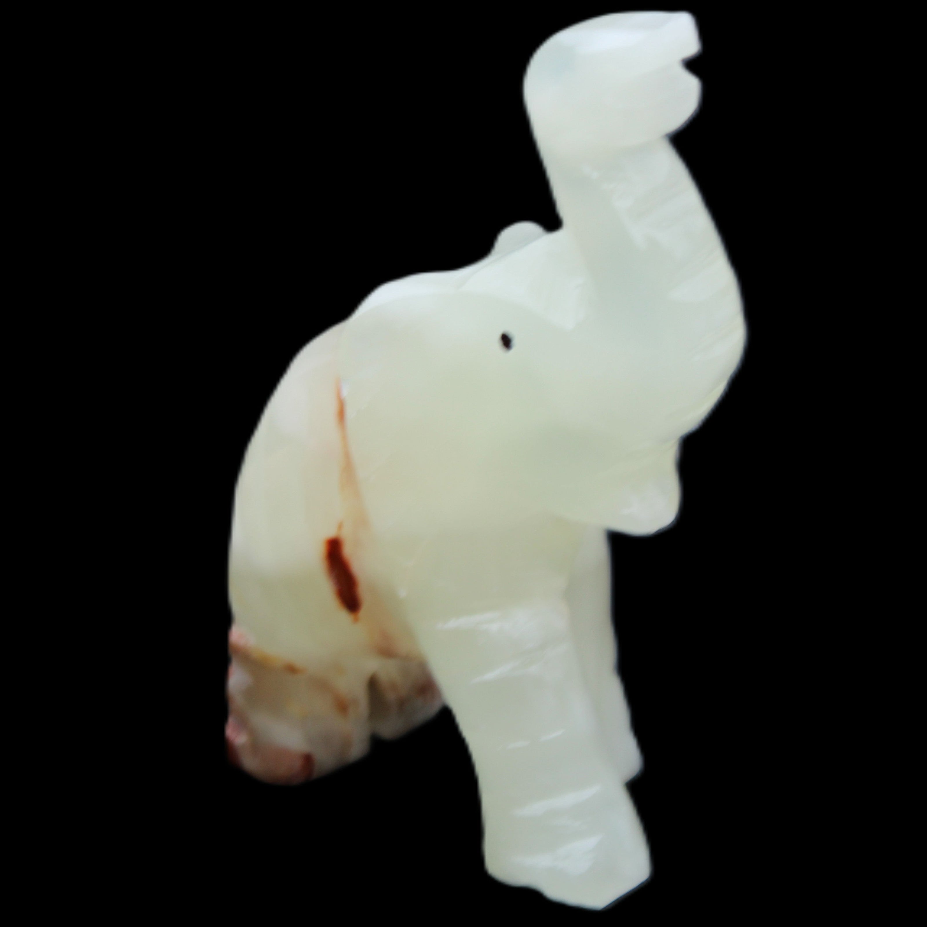 Afghan Jade hand-carved Elephant 78*33*111mm 248g in sunlight - Rocks and Things Store