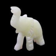 Afghan Jade hand-carved Elephant 65*29*111mm 225g in sunlight - Rocks and Things Store