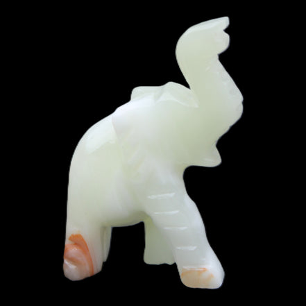 Afghan Jade hand-carved Elephant 65*29*111mm 225g in sunlight - Rocks and Things Store