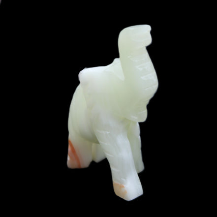Afghan Jade hand-carved Elephant 65*29*111mm 225g in sunlight - Rocks and Things Store