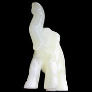 Afghan Jade hand-carved Elephant 65*29*111mm 225g in sunlight - Rocks and Things Store