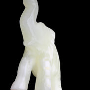 Afghan Jade hand-carved Elephant 65*29*111mm 225g in sunlight - Rocks and Things Store