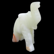 Afghan Jade hand-carved Elephant 65*29*111mm 225g in sunlight - Rocks and Things Store