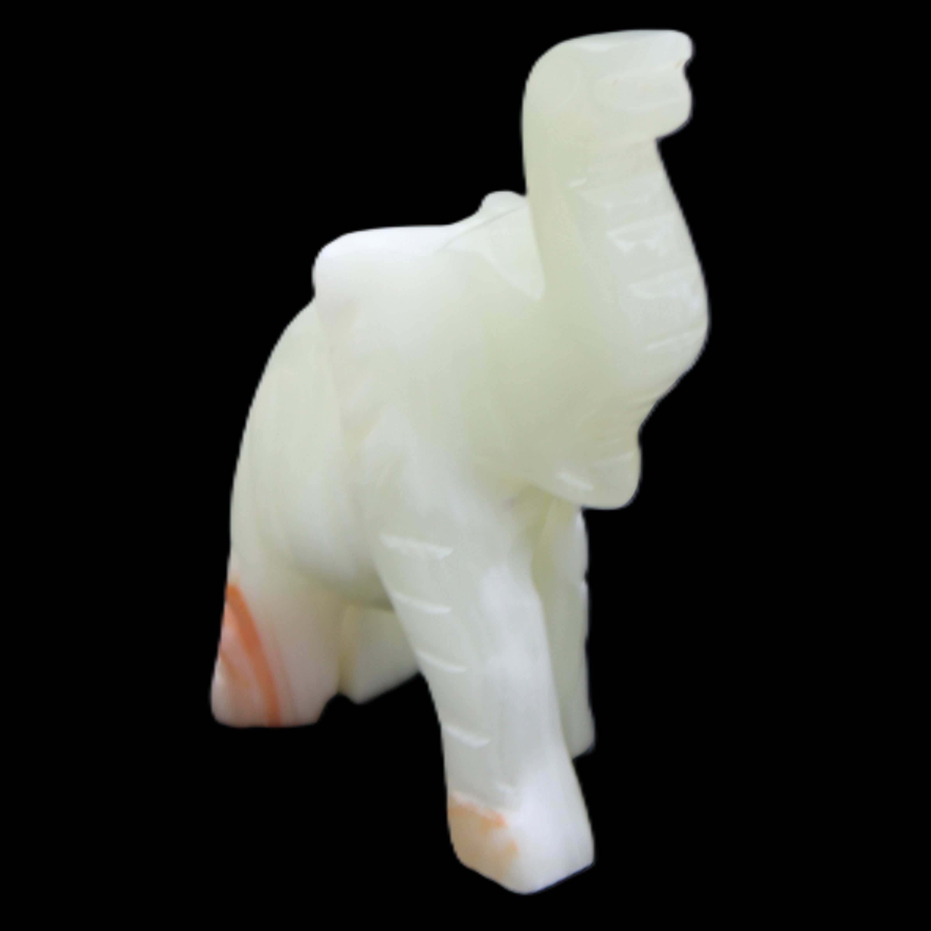 Afghan Jade hand-carved Elephant 65*29*111mm 225g in sunlight - Rocks and Things Store