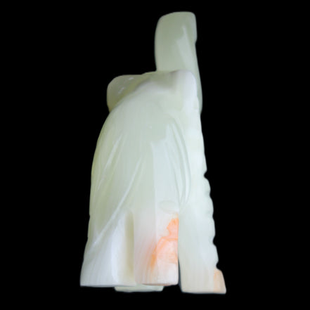 Afghan Jade hand-carved Elephant 65*29*111mm 225g in sunlight - Rocks and Things Store