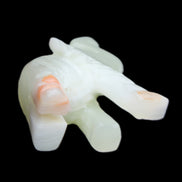Afghan Jade hand-carved Elephant 65*29*111mm 225g in sunlight - Rocks and Things Store