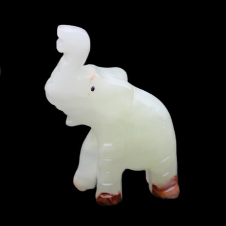 Afghan Jade hand-carved Elephant 68*28*110mm 225g in sunlight - Rocks and Things Store