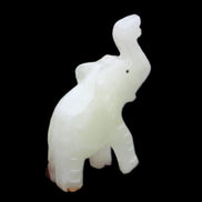 Afghan Jade hand-carved Elephant 68*28*110mm 225g in sunlight - Rocks and Things Store