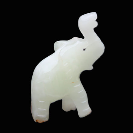 Afghan Jade hand-carved Elephant 68*28*110mm 225g in sunlight - Rocks and Things Store