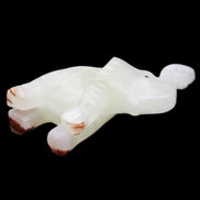 Afghan Jade hand-carved Elephant 68*28*110mm 225g in sunlight - Rocks and Things Store