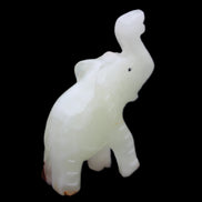 Afghan Jade hand-carved Elephant 68*28*110mm 225g in sunlight - Rocks and Things Store