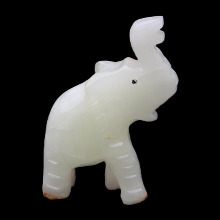 Afghan Jade hand-carved Elephant 68*28*110mm 225g in sunlight - Rocks and Things Store