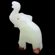 Afghan Jade hand-carved Elephant 68*28*110mm 225g in sunlight - Rocks and Things Store