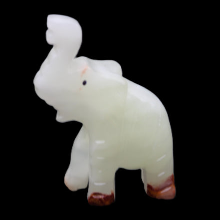 Afghan Jade hand-carved Elephant 68*28*110mm 225g in sunlight - Rocks and Things Store