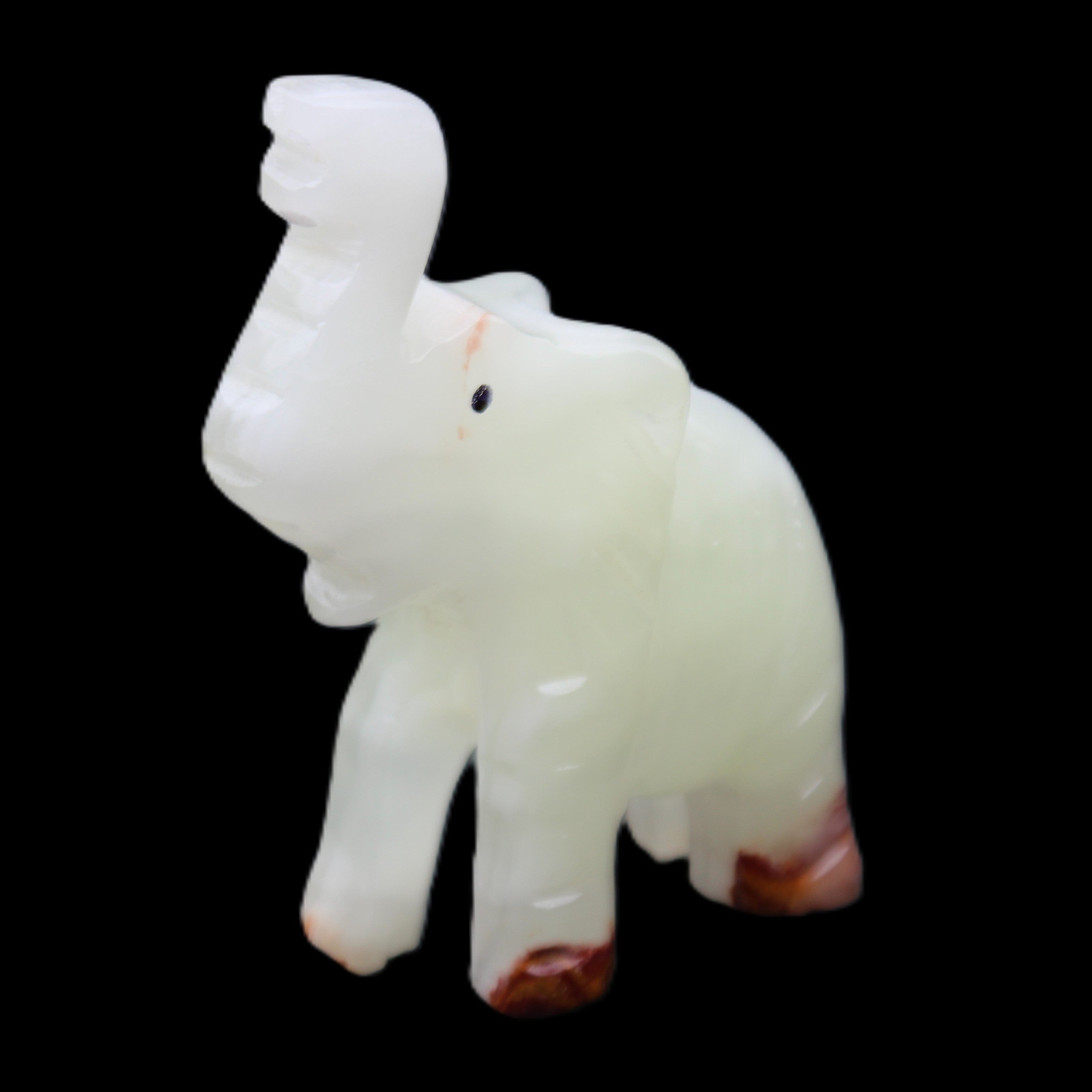Afghan Jade hand-carved Elephant 68*28*110mm 225g in sunlight - Rocks and Things Store