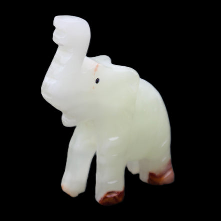 Afghan Jade hand-carved Elephant 68*28*110mm 225g in sunlight - Rocks and Things Store