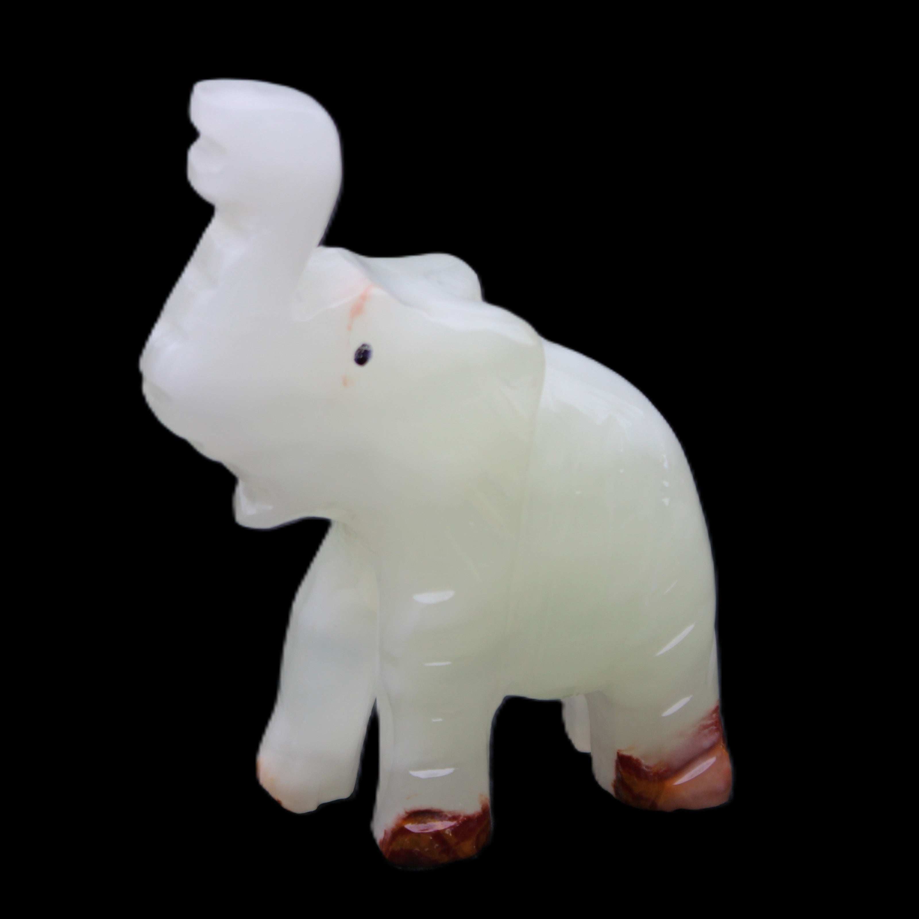 Afghan Jade hand-carved Elephant 68*28*110mm 225g in sunlight - Rocks and Things Store