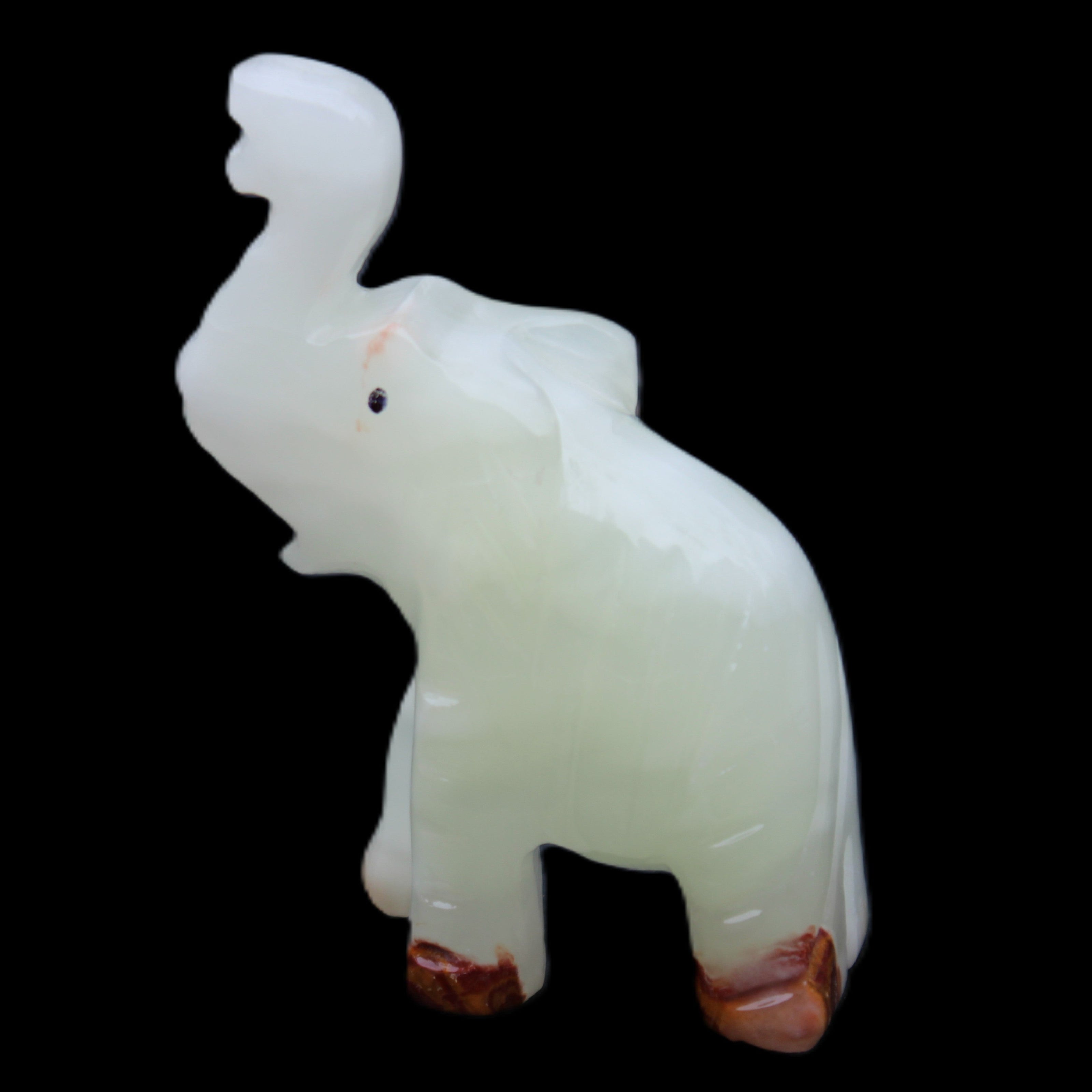 Afghan Jade hand-carved Elephant 68*28*110mm 225g in sunlight - Rocks and Things Store