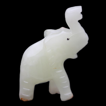 Afghan Jade hand-carved Elephant 68*28*110mm 225g in sunlight - Rocks and Things Store