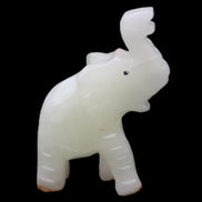 Afghan Jade hand-carved Elephant 68*28*110mm 225g in sunlight - Rocks and Things Store