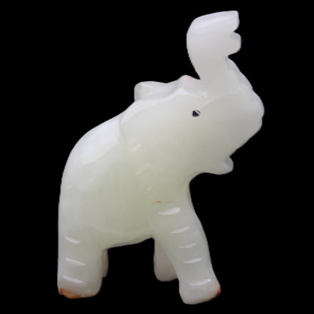 Afghan Jade hand-carved Elephant 68*28*110mm 225g in sunlight - Rocks and Things Store