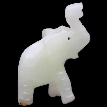 Afghan Jade hand-carved Elephant 68*28*110mm 225g in sunlight - Rocks and Things Store