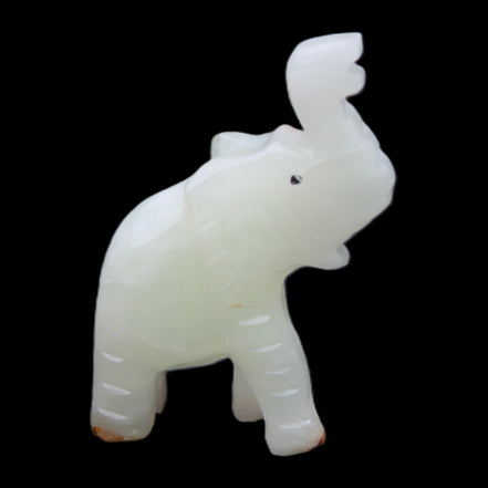 Afghan Jade hand-carved Elephant 68*28*110mm 225g in sunlight - Rocks and Things Store