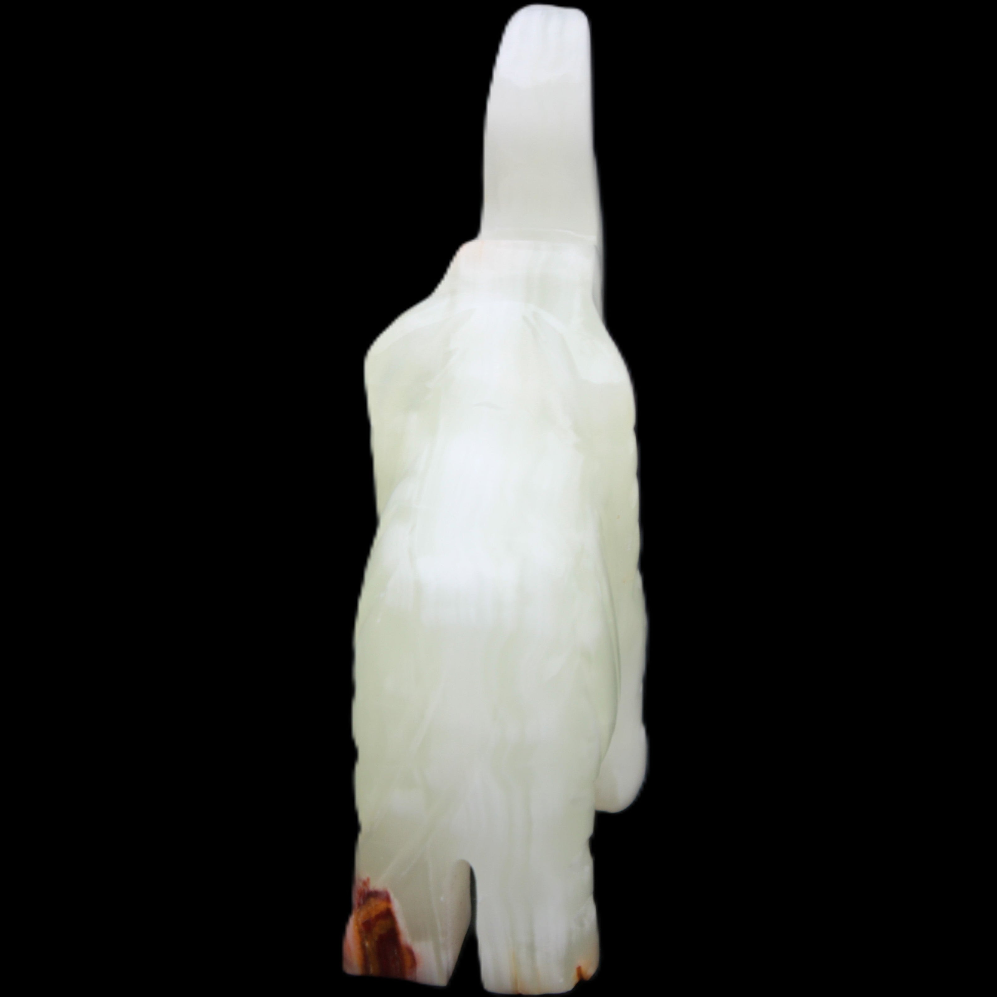 Afghan Jade hand-carved Elephant 68*28*110mm 225g in sunlight - Rocks and Things Store