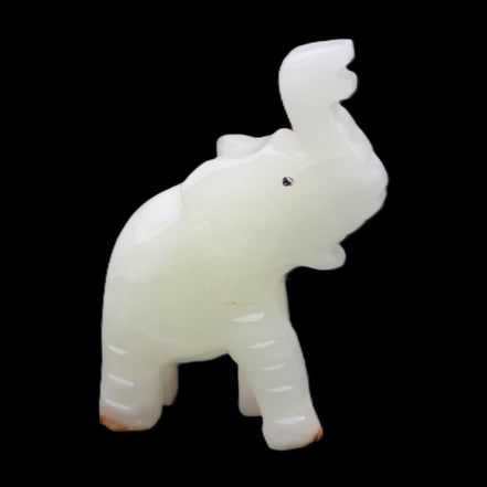 Afghan Jade hand-carved Elephant 68*28*110mm 225g in sunlight - Rocks and Things Store
