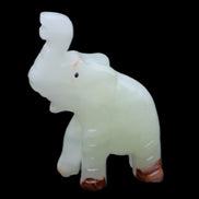 Afghan Jade hand-carved Elephant 68*28*110mm 225g in sunlight - Rocks and Things Store