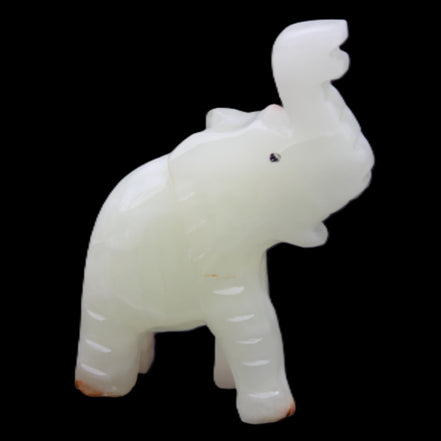 Afghan Jade hand-carved Elephant 68*28*110mm 225g in sunlight - Rocks and Things Store