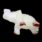 Afghan Jade hand-carved Elephant 68*28*110mm 225g in sunlight - Rocks and Things Store
