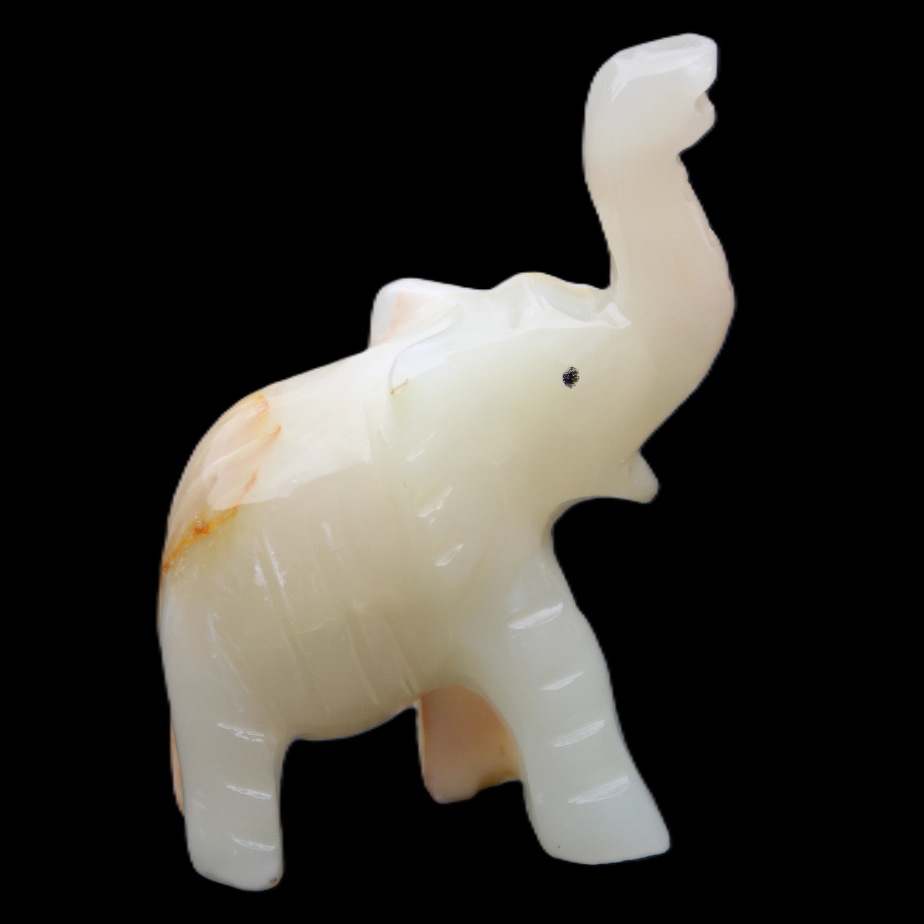 Afghan Jade hand-carved Elephant 75*35*112mm 245g in sunlight - Rocks and Things Store
