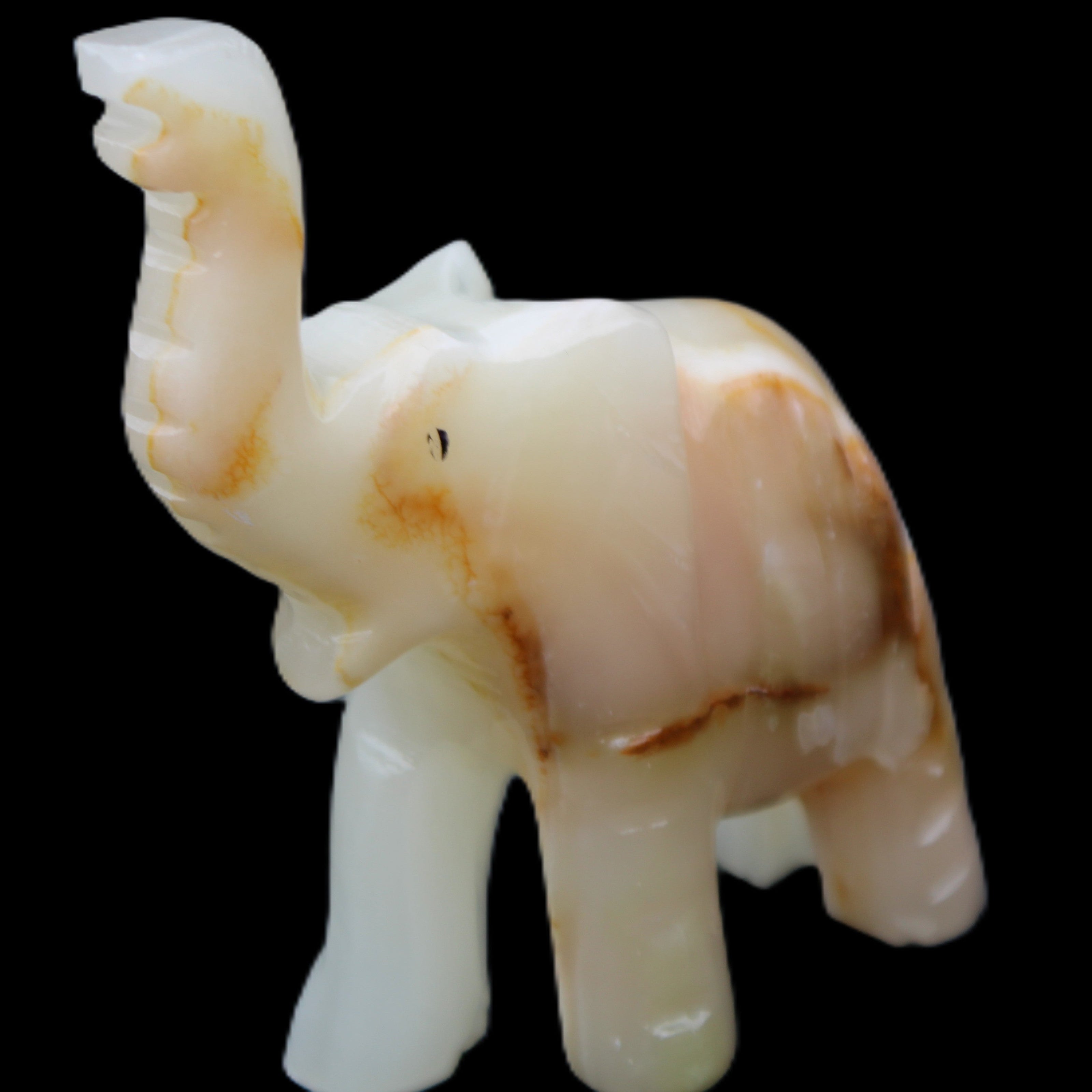 Afghan Jade hand-carved Elephant 75*35*112mm 245g in sunlight - Rocks and Things Store