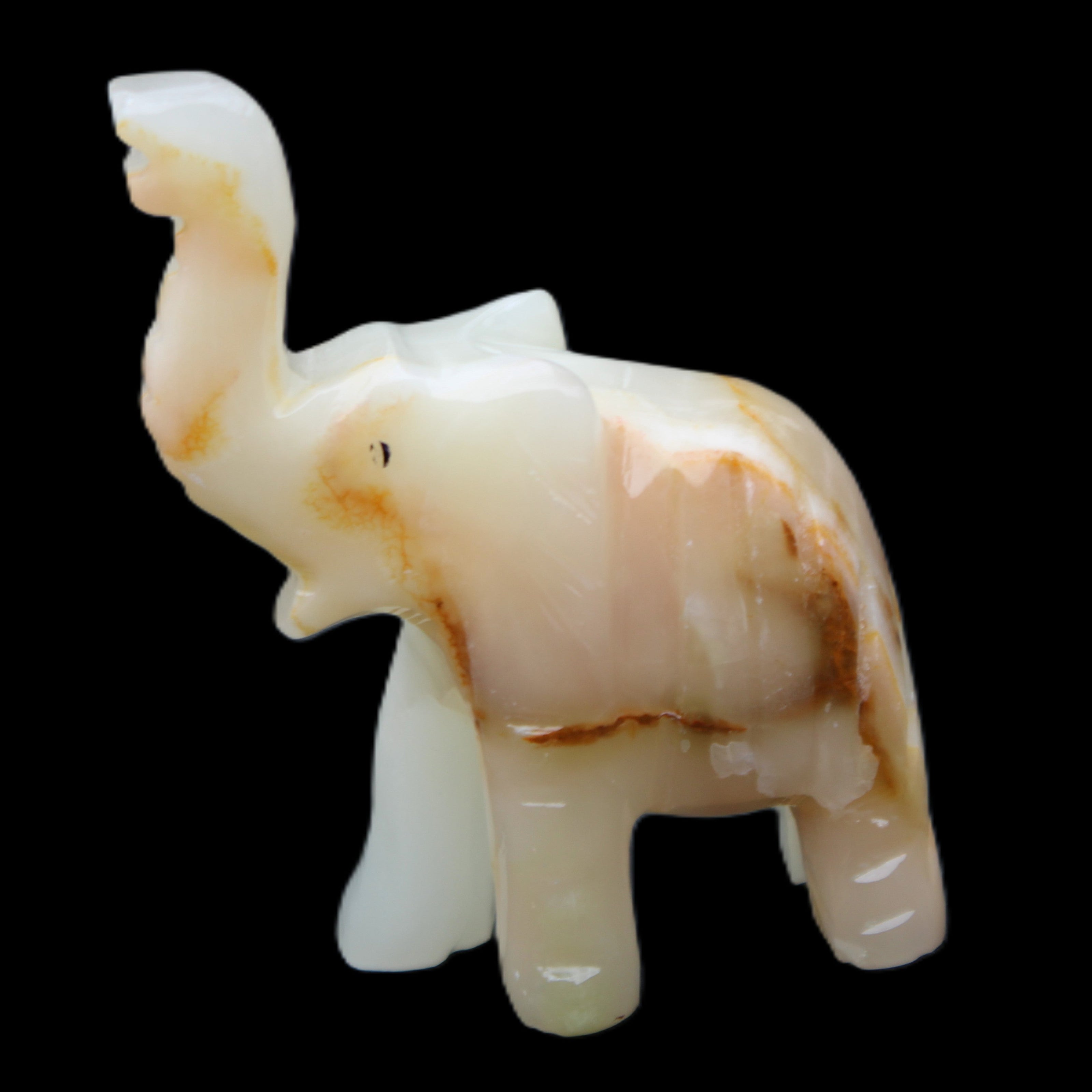 Afghan Jade hand-carved Elephant 75*35*112mm 245g in sunlight - Rocks and Things Store