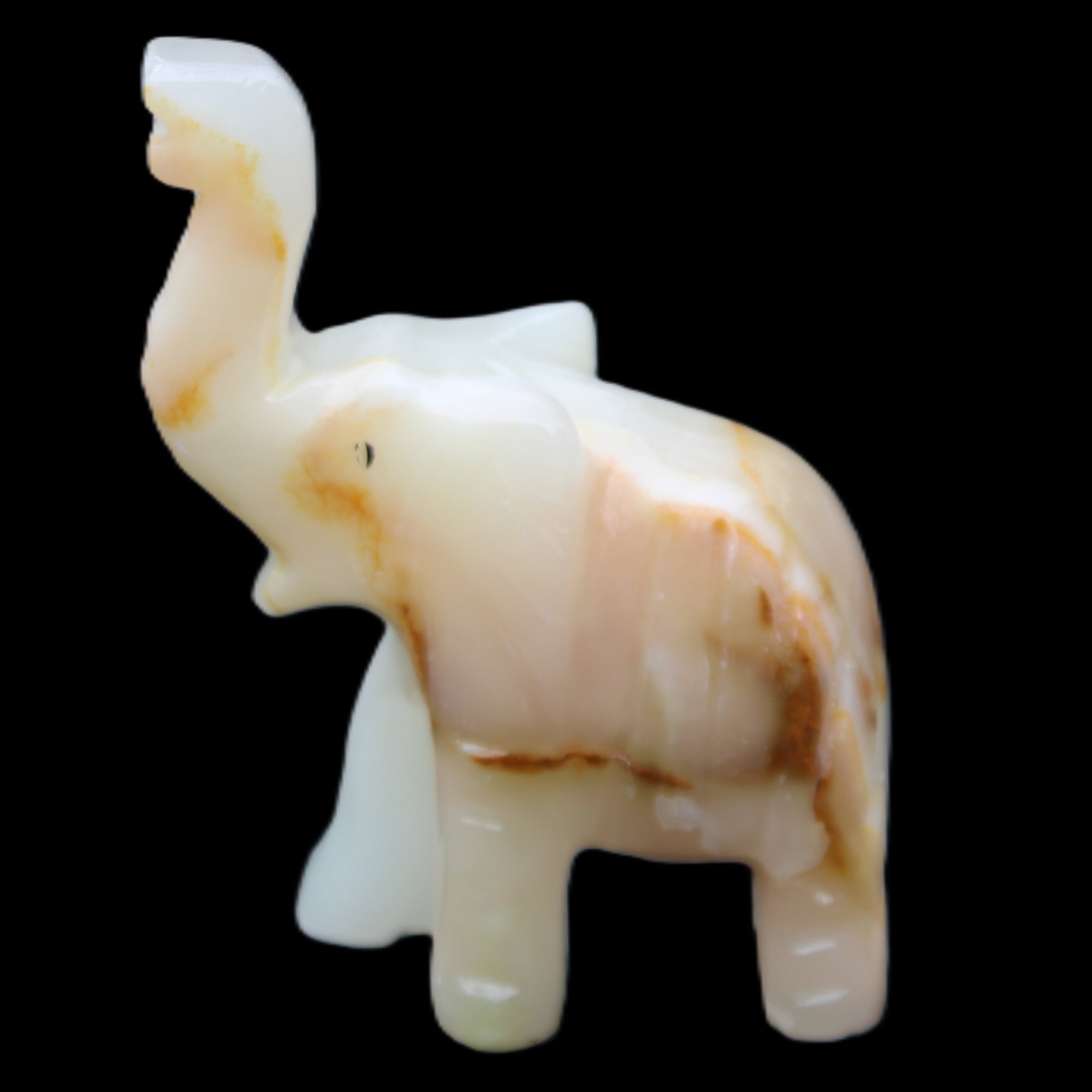 Afghan Jade hand-carved Elephant 75*35*112mm 245g in sunlight - Rocks and Things Store