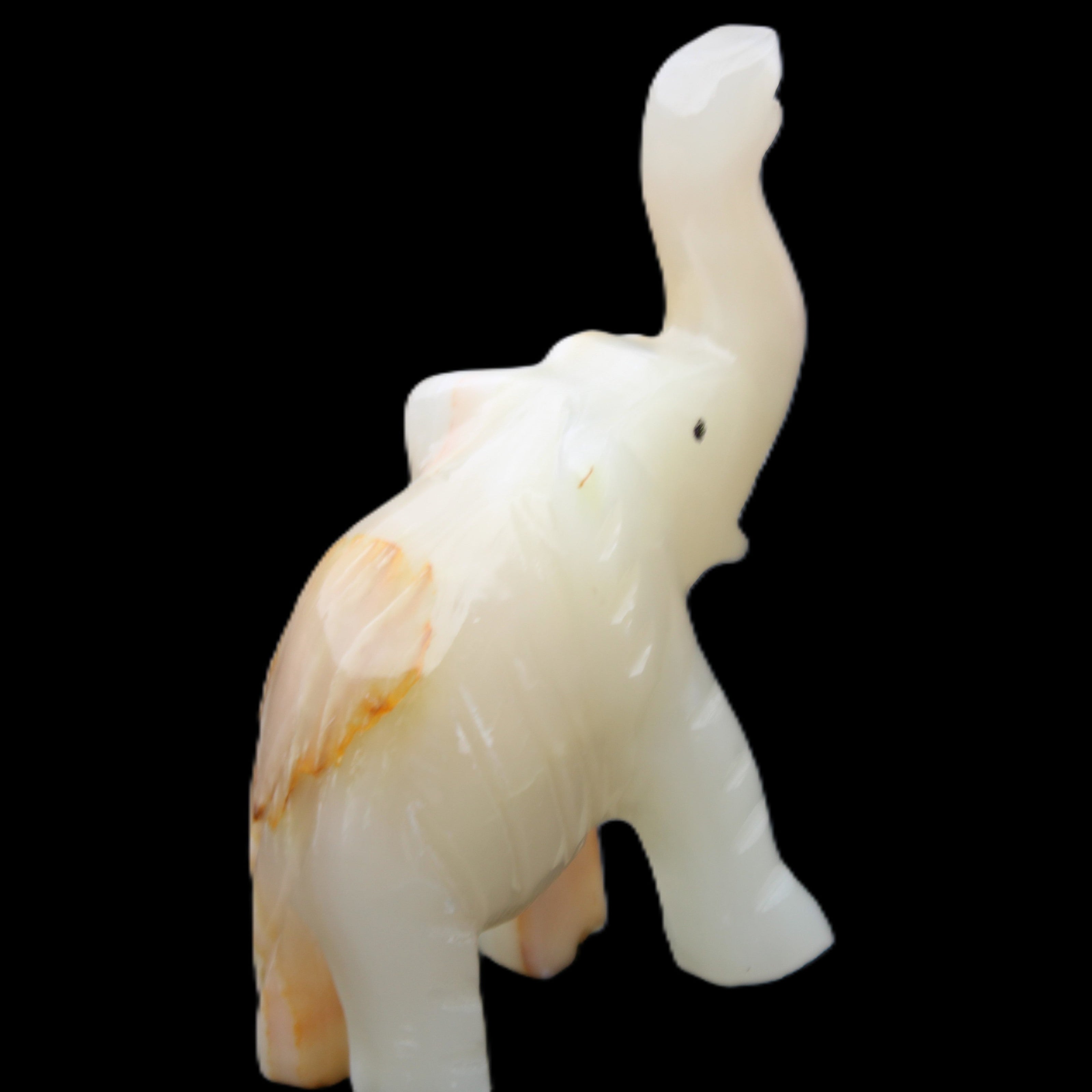 Afghan Jade hand-carved Elephant 75*35*112mm 245g in sunlight - Rocks and Things Store