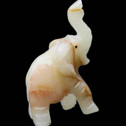 Afghan Jade hand-carved Elephant 73*35*113mm 271g in sunlight - Rocks and Things Store