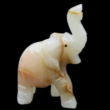 Afghan Jade hand-carved Elephant 73*35*113mm 271g in sunlight - Rocks and Things Store
