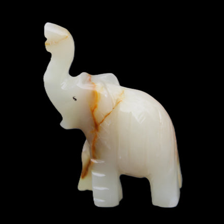 Afghan Jade hand-carved Elephant 73*35*113mm 271g in sunlight - Rocks and Things Store