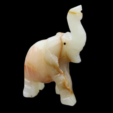Afghan Jade hand-carved Elephant 73*35*113mm 271g in sunlight - Rocks and Things Store