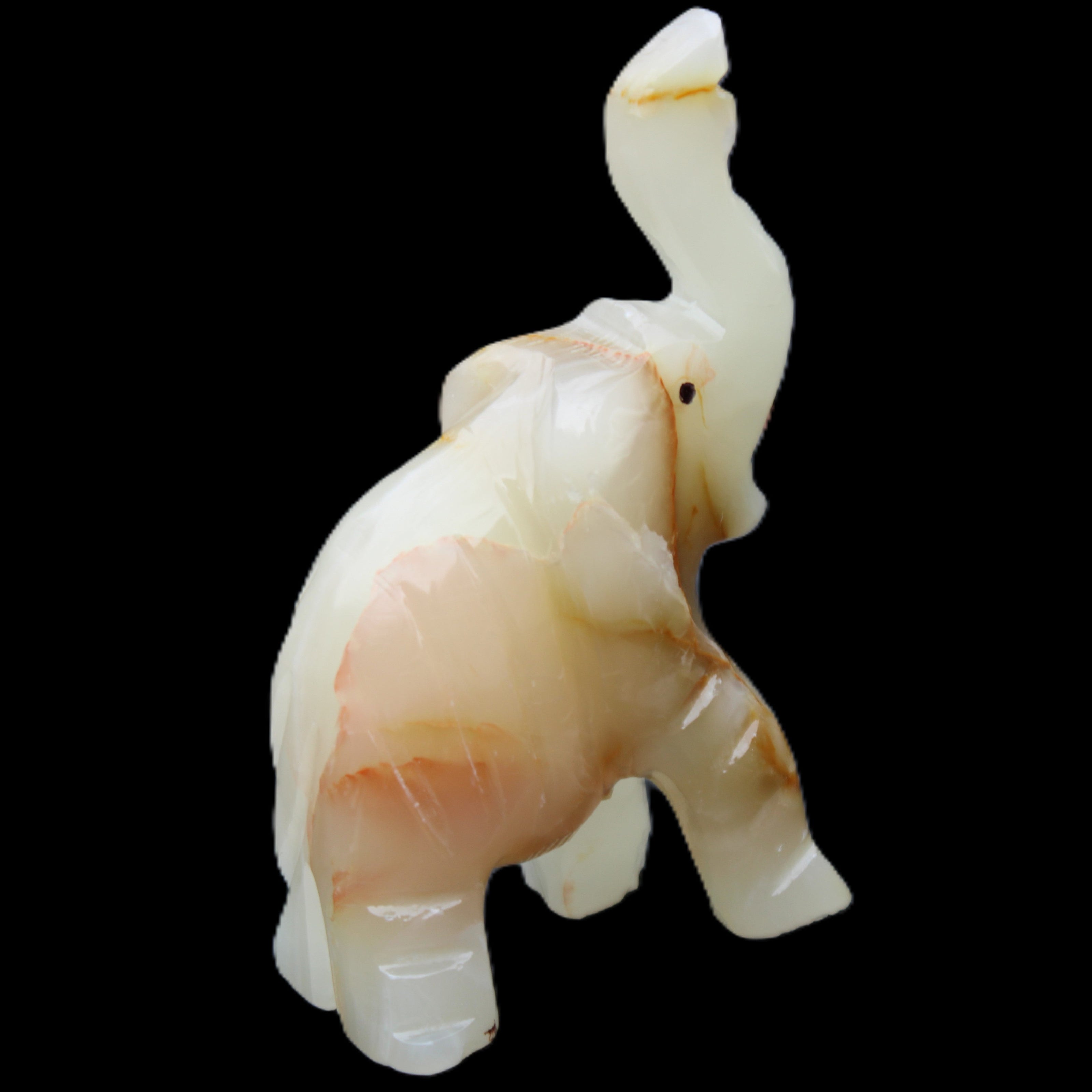 Afghan Jade hand-carved Elephant 73*35*113mm 271g in sunlight - Rocks and Things Store